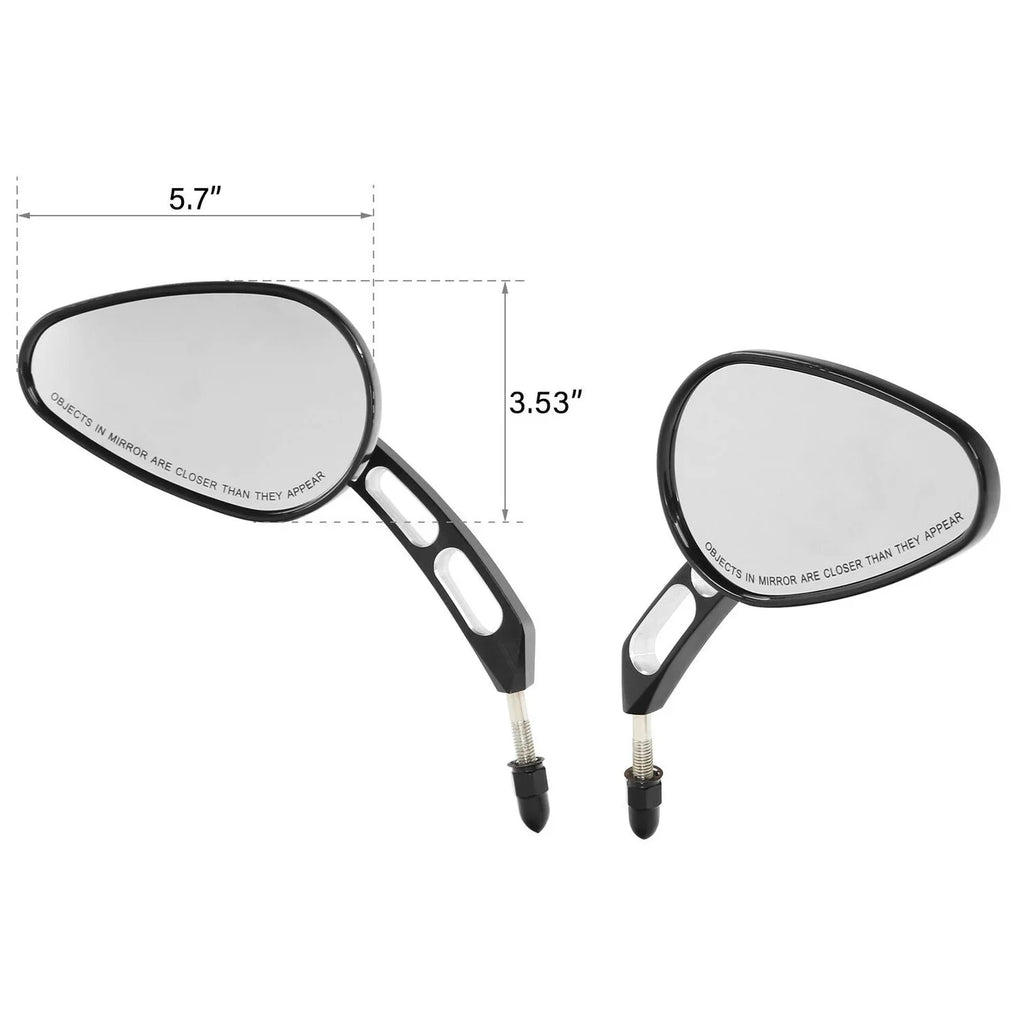 8mm Softail View 2005-2017 Rear Deluxe Mirrors Harley Fits 2016 Fits FLSTN Teledu