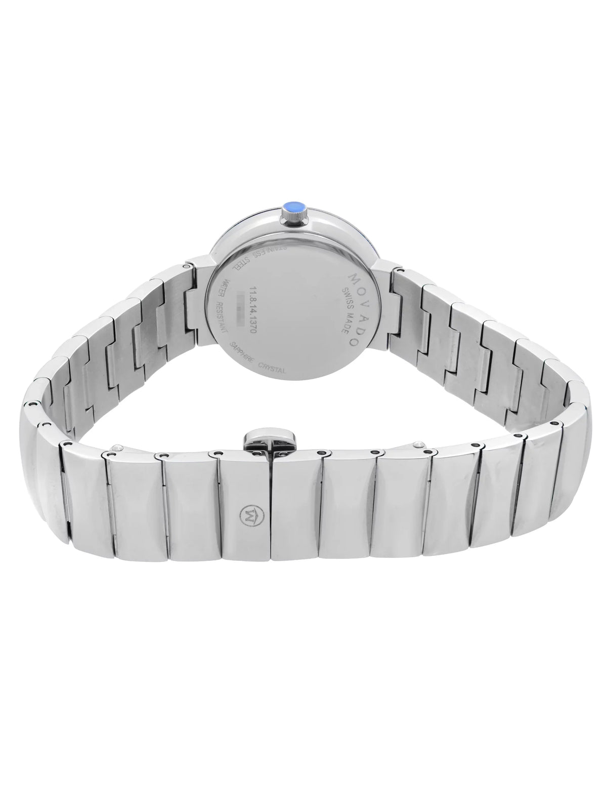 MOP Steel 0607048 Ladies Sapphire Quartz 26mm Grey Watch Dial Movado Museum