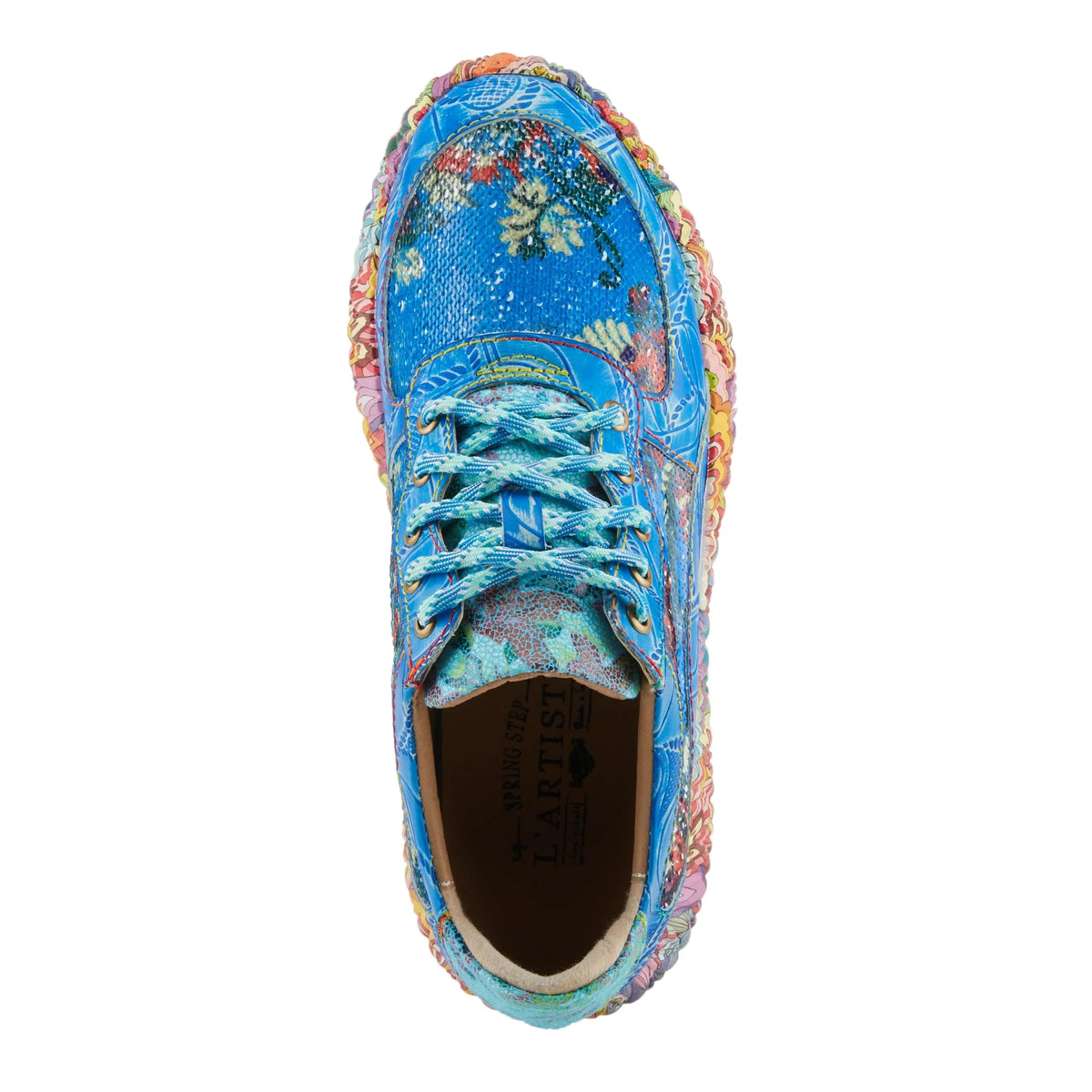 / Sneakers CAFFEY Fashion EU | 42 Step Energetic Patterns Spring Multi Unique L'Artiste US Multicolored Blue Women's 10.5-11