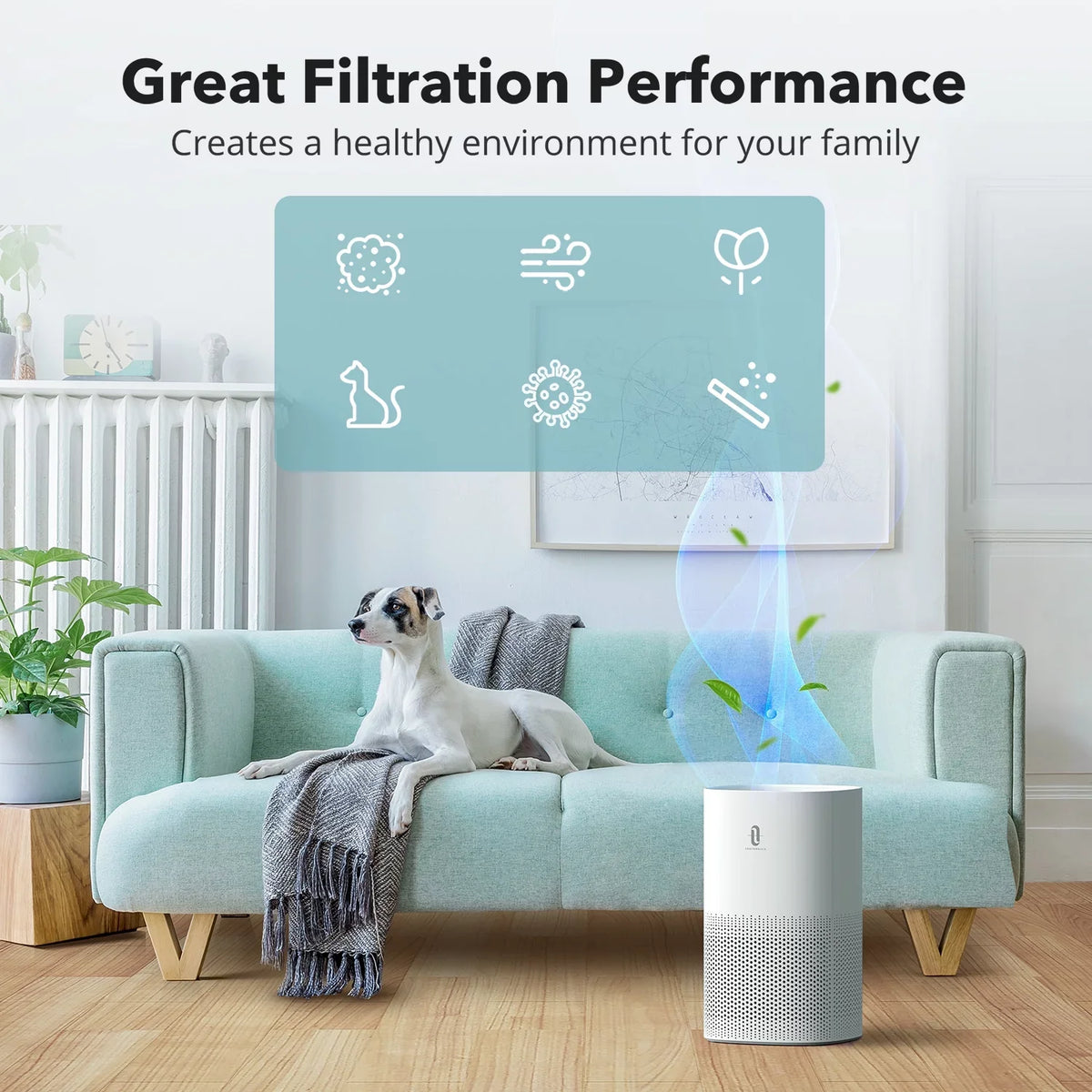 TaoTronics Home with Timer, Mode, Air for TT-AP005 Purifiers Purifier Auto HEPA