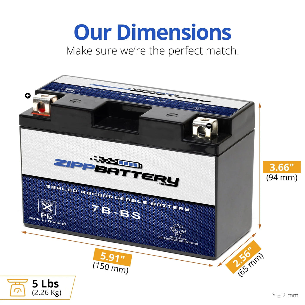 High Agm 2008 For Suzuki Motorcycle Drz400Sm Yt7B-Bs - Performance Battery
