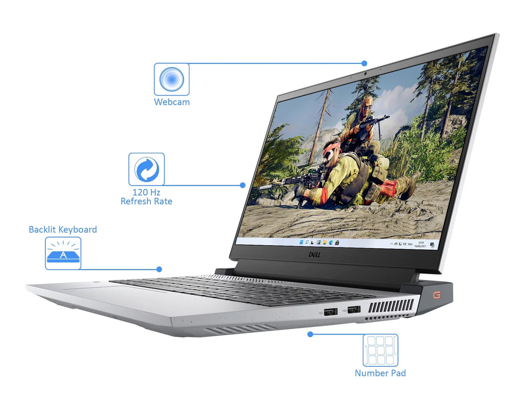 RTX 7 120Hz Phantom G15 15.6" 5800H, 11 GeForce Windows 8GB Ti, Gaming SSD, PCIe NVIDIA Ryzen AMD Dell Grey, Home Notebook, 512GB RAM, 3050 FHD