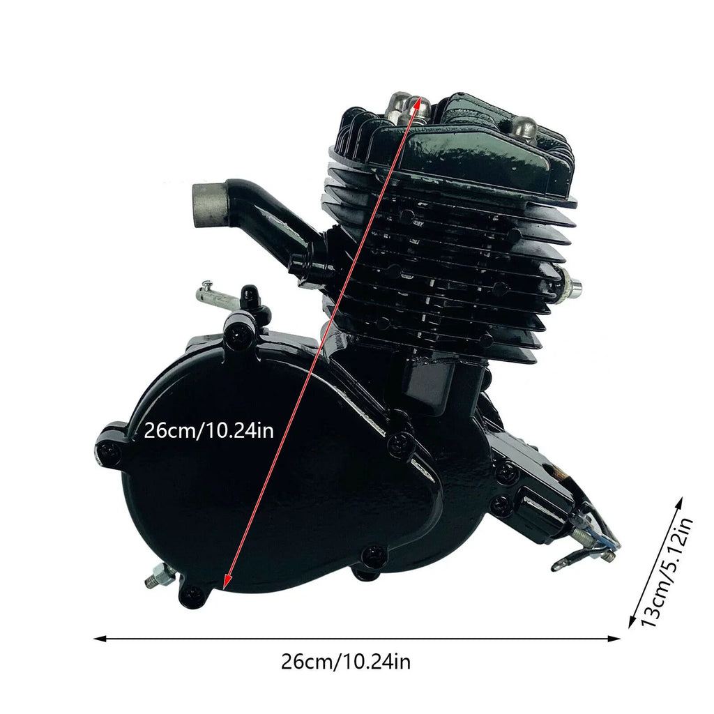 Petrol Motor 80CC Engine Single for 2.94KW 2-Stroke Start Motorized Bike Bicycle 6500r/min Cylinder Pull Engine Air-cooled Gas