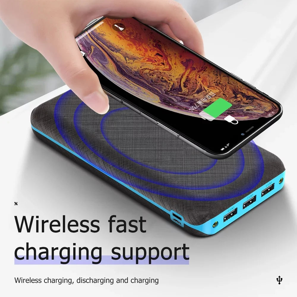 Capacity Large Lights Power 20000mAh Charger Bank Decor Mobile Supply Portable Solar Power Ponyta LED USB Dual Xmas 3 with