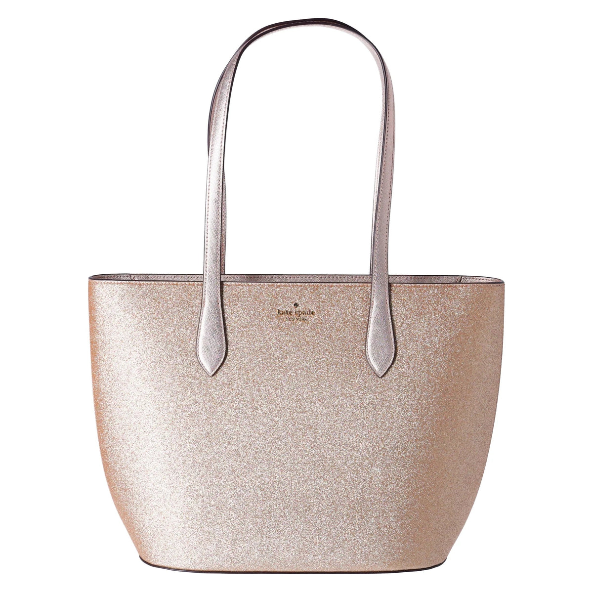 Gold Tote Kate Glimmer Spade Shoulder Top Glitter Holiday Zip Large Bag