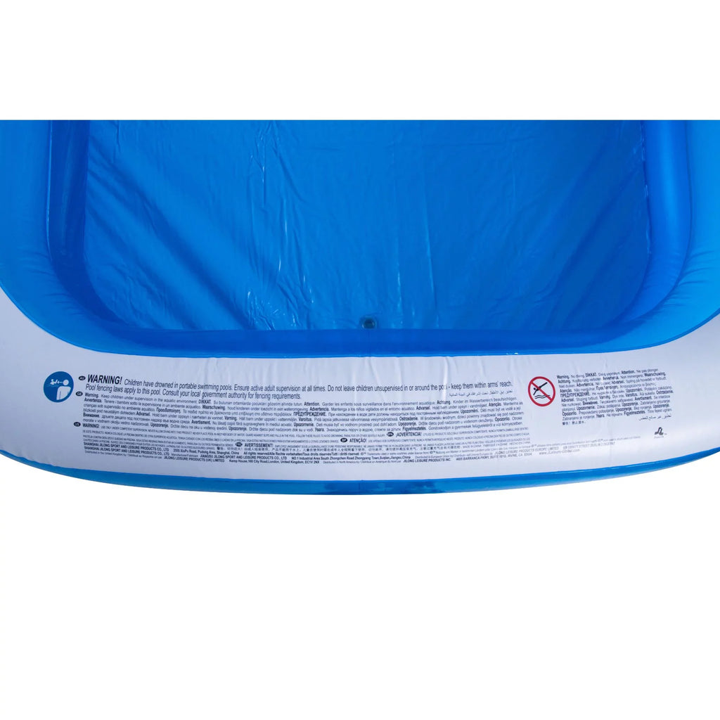 Central White and Inflatable Pool 10' Blue Swimming Pool Rectangular