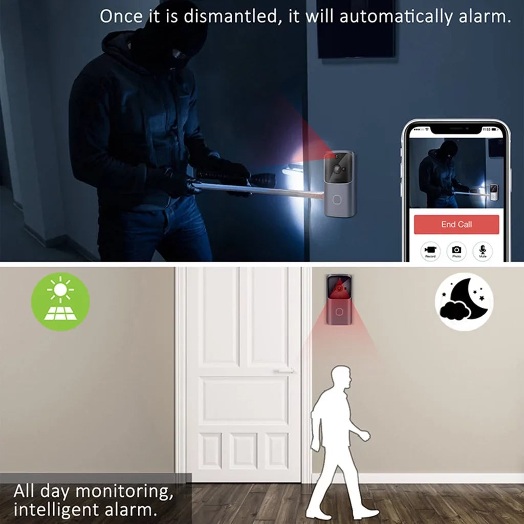 Doorbell Vision for Camera Speaker Night & Doorbell Wireless Hd Ios&Android Wifi Operated Video Audio Motion