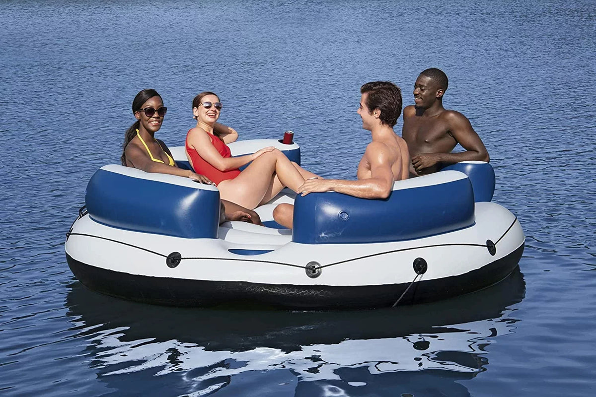 Inflatable Island 4-Person Lazy DayZ Hydro-Force Party