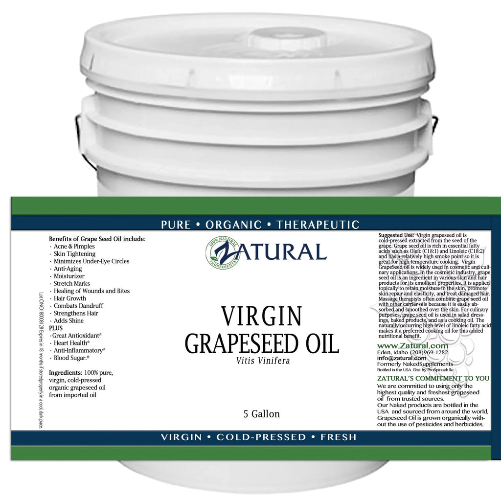 100% Grape Pure Virgin, Seed GrapeSeed Undiluted, Oil Ounce Pressed, Oil-Cold Gallon)) (1 (128