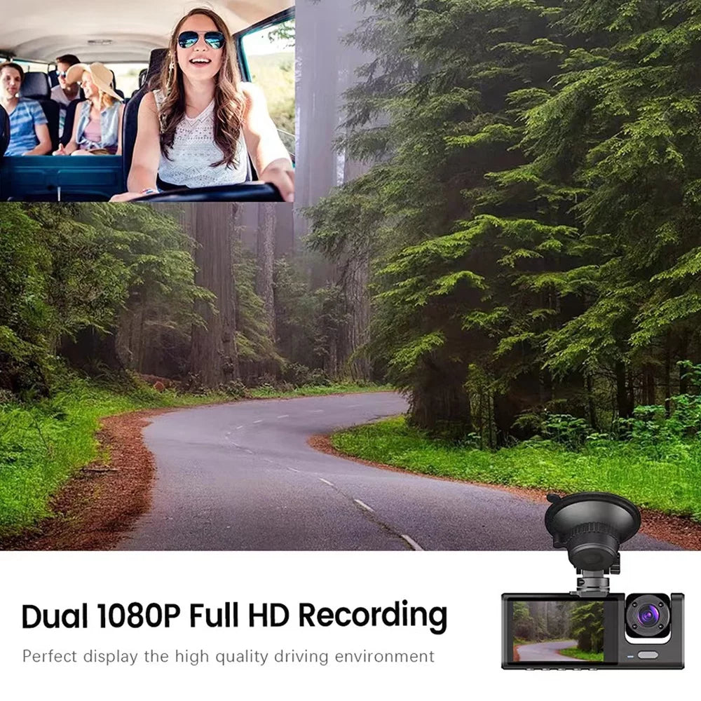 Clear Auto Car Safety Cam Camera with 3 Driving Recorder ammoon Video WiFi, Dash for