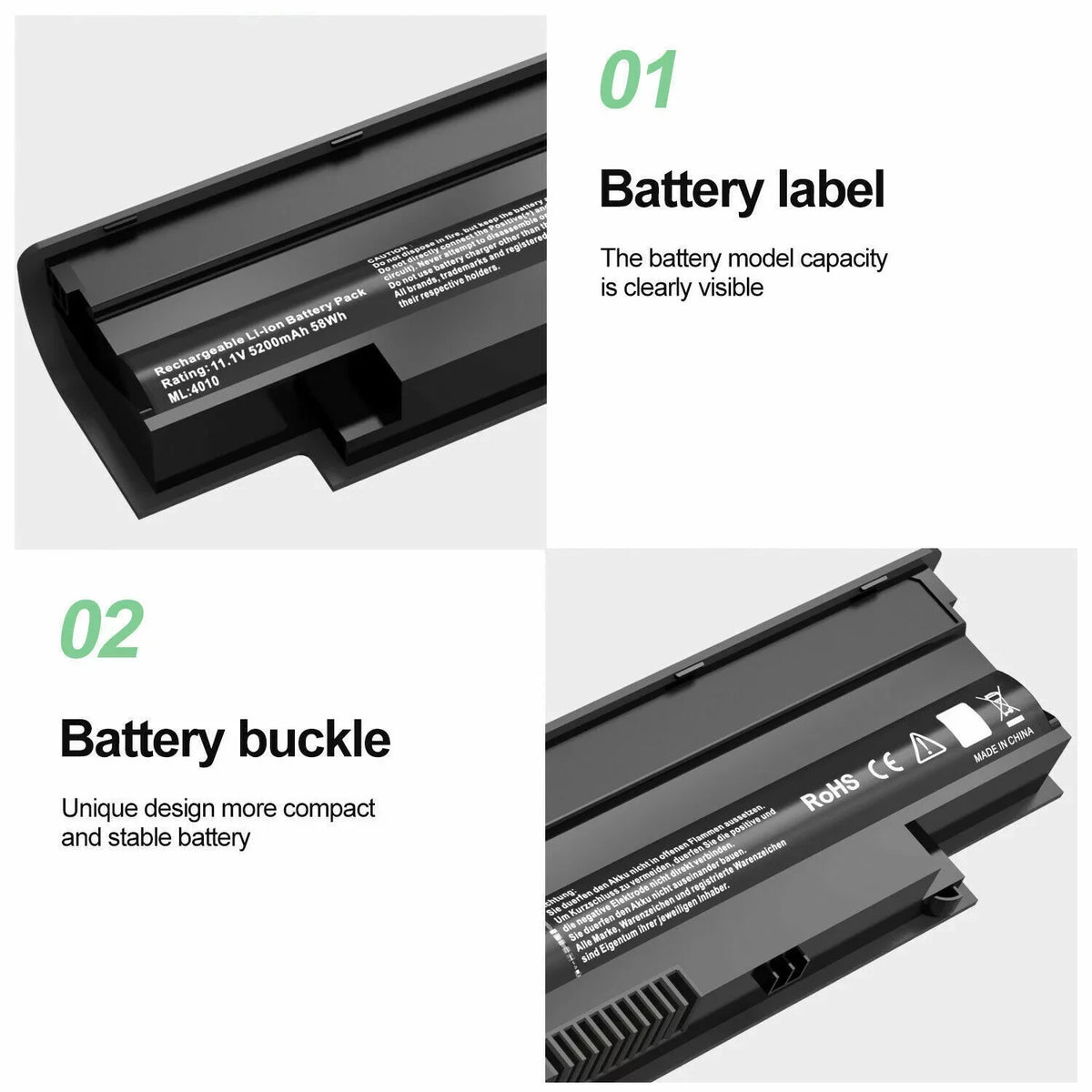 fits N5010 Inspiron 13R Dell N4050 14R for 17R J1KND 04YRJH N4010 Battery N7010