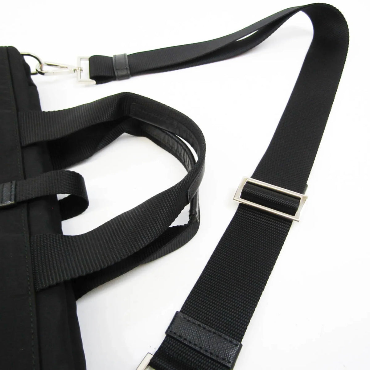 Bag (Good) Shoulder Prada Leather,Nylon Women,Men Pre-Owned