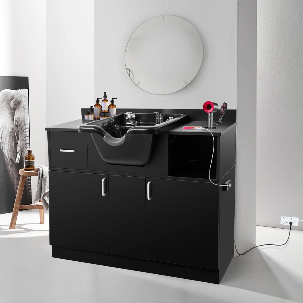 Artist Hair USB,Hair Salon Dryer Trap,Drawer() hand Beauty Sink Station Holes,P Backwash with Shampoo