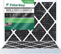 HVAC Filterbuy MERV Air Odor Eliminator Pleated Furnace Filters Activated AC 16x20x1 Carbon 8 (4-Pack) with