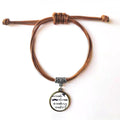 Leather Famous Bracelet Wristband Quote Hide Question Brown Leaders Rope Jewelry To