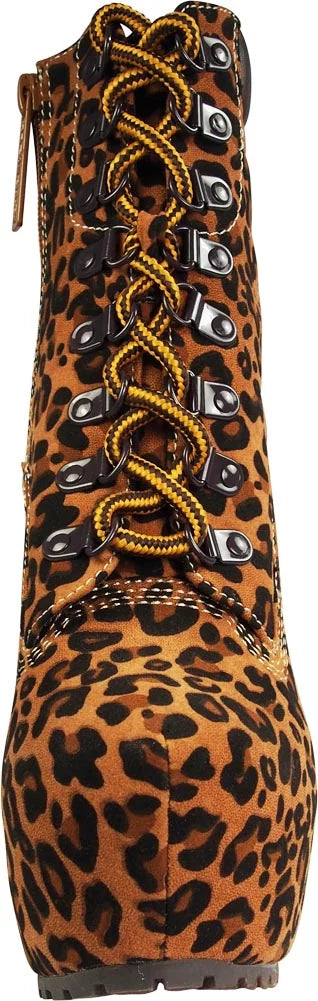 Breckelles Blazer-11 Women Leopard 39221-6.5B(M)US Boots