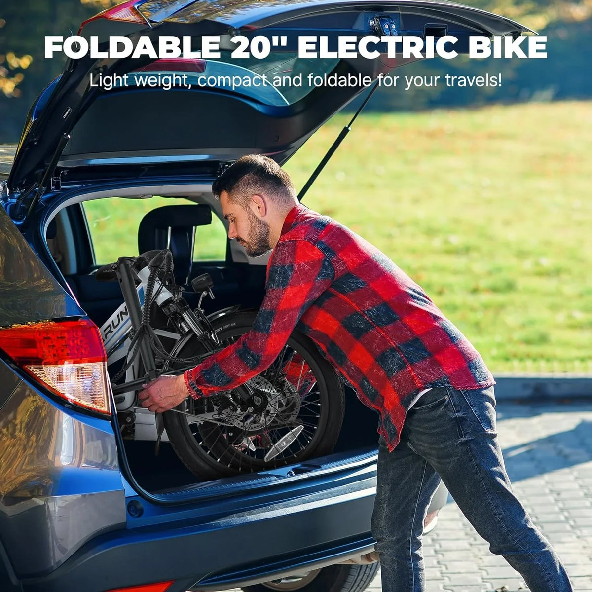 Ebike VARUN Speed 500W for 48V Folding 20MPH Electric Stylish and Lithium 40 Bike 20" Miles - Battery Range Wheels, with