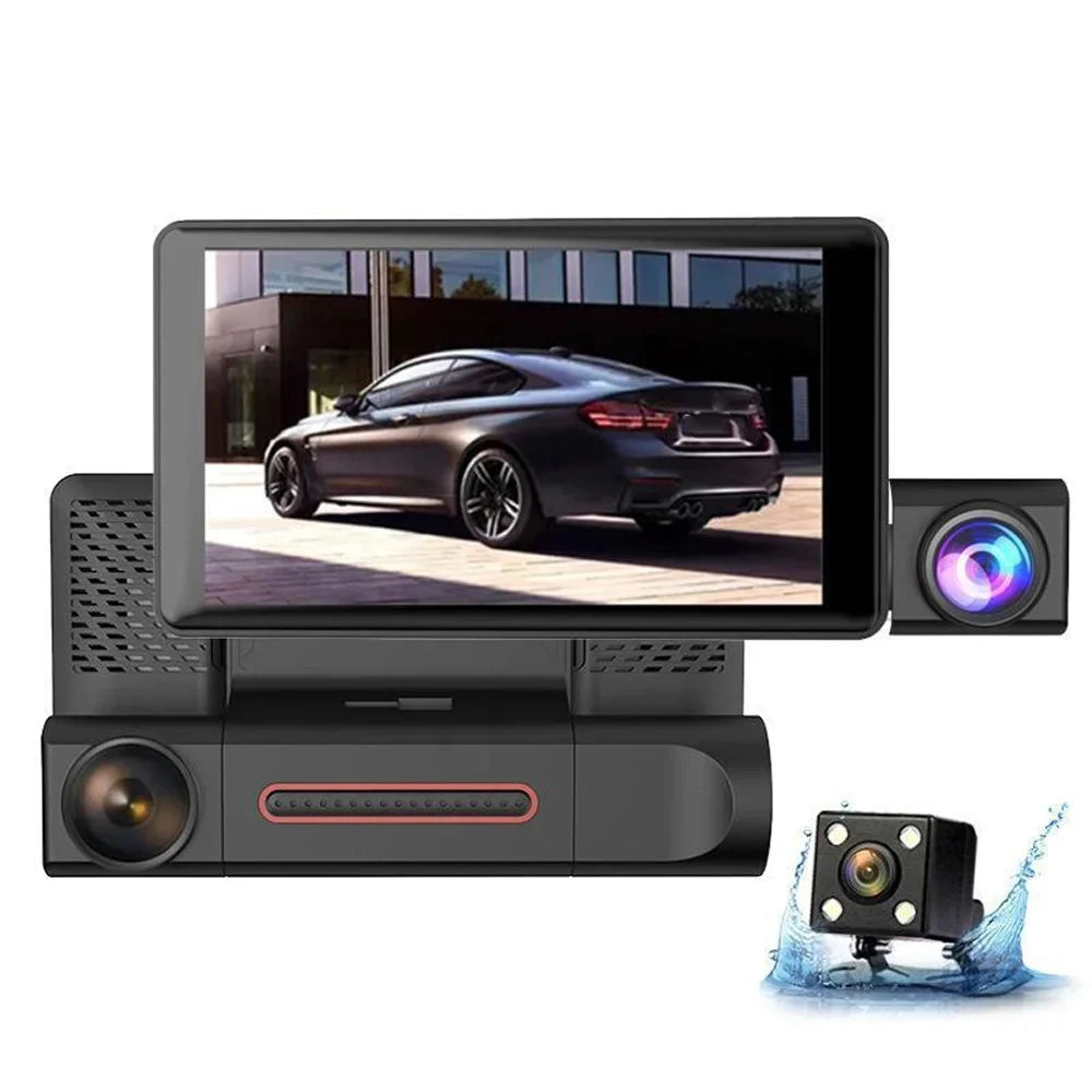 Screen Dashcam 3-Lens Dashcam 1080P Inside Inch 3-Lens Rear Rear Camera Camera Screen Cam Camera Dash Dash Camera Dash Camera,4 4 Shinysix 1080P Dash Support Inch Inside Screen 3-Lens Cam DVR