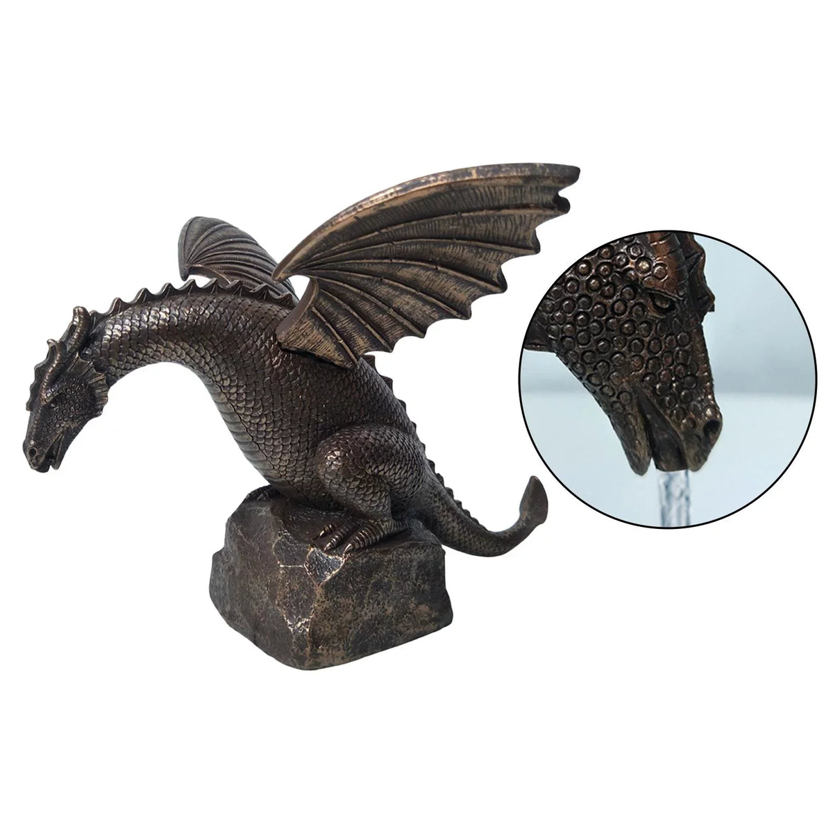 Shape Sculpture, Garden Decor Sculpture Outdoor Creative fountain Decorative Waterscape Statue Dragon Dragon Decoration