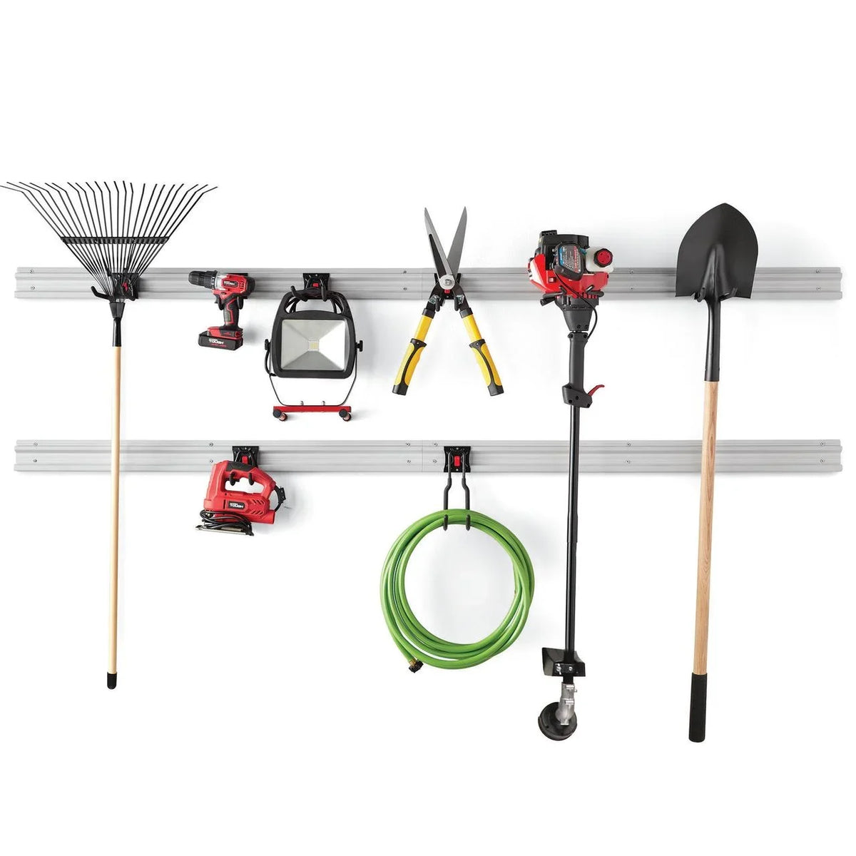 Snap Kit Quick-Release Tough Rail Garage Organizer System 12-Piece Hyper