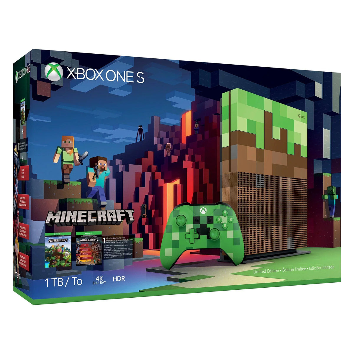 Like Bundle Pre-Owned Console (Refurbished: BOLT AXTION One Microsoft Included Limited Gaming 2 1TB Minecraft Xbox Controller with S 23C-00001 New) Edition