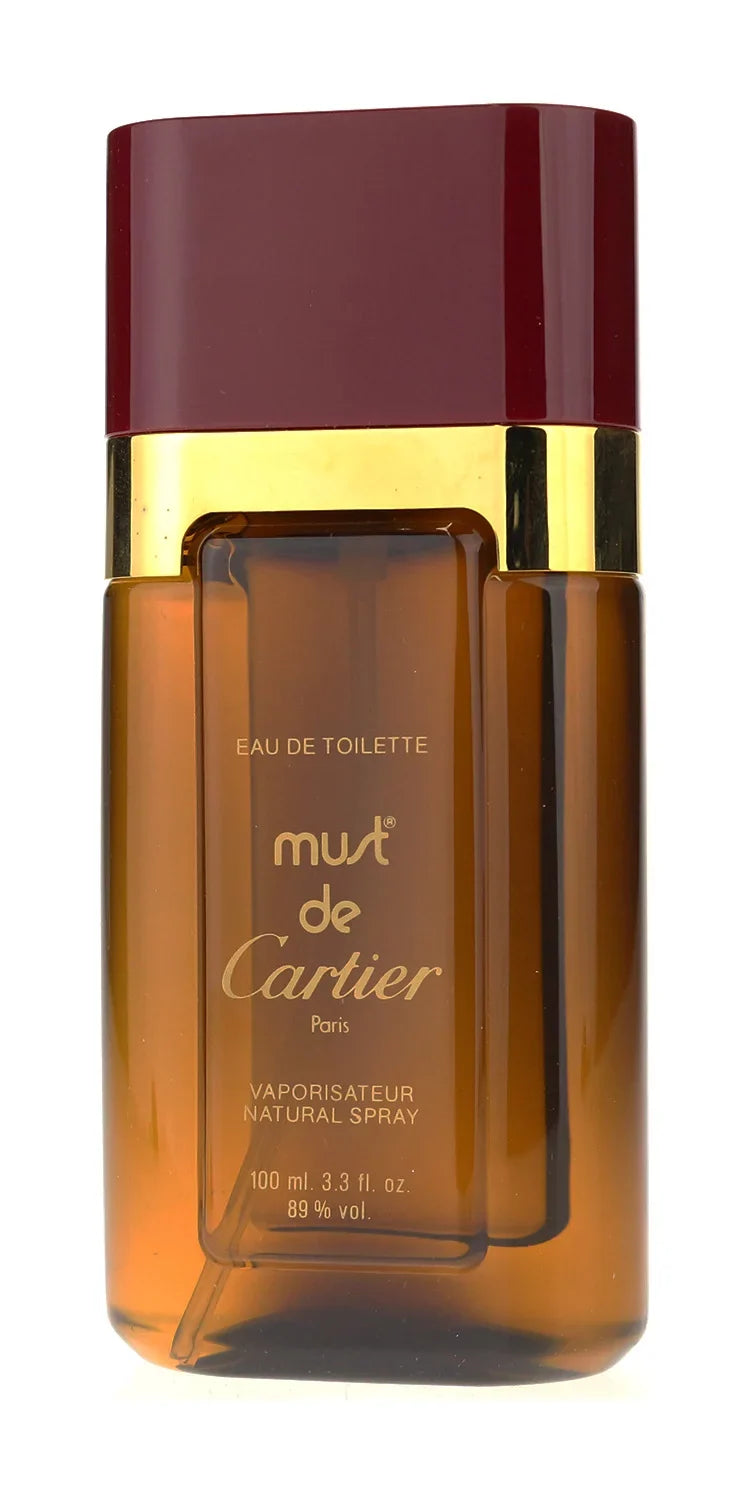 In Toilette Cartier Cartier Spray Eau (Vintage) Must 3.3Oz/100ml De De Box
