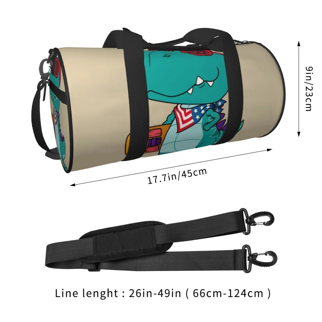 Bag and Travel Large Bag Playing Bag Cylinder Capacity Gym Skateboard Coaee Cool Compartment Waterproof with Luggage Pocket Dino Sports