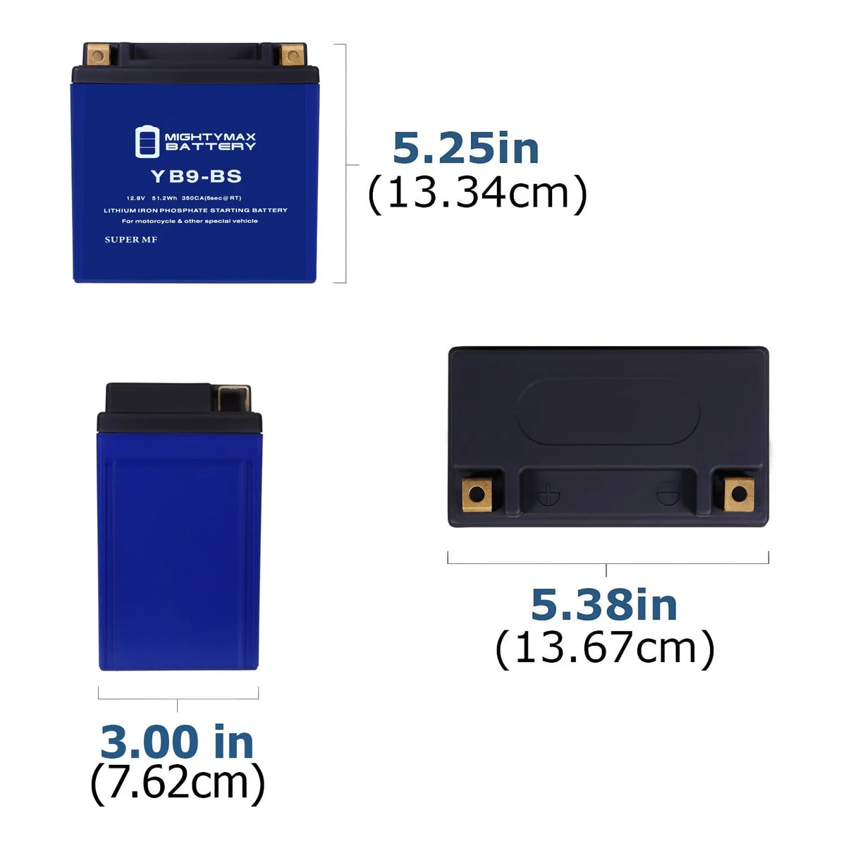 YB9-BS with E-Starter Pack Years All 125 Gilera - Compatible Lithium Replacement 8 XR2 Battery