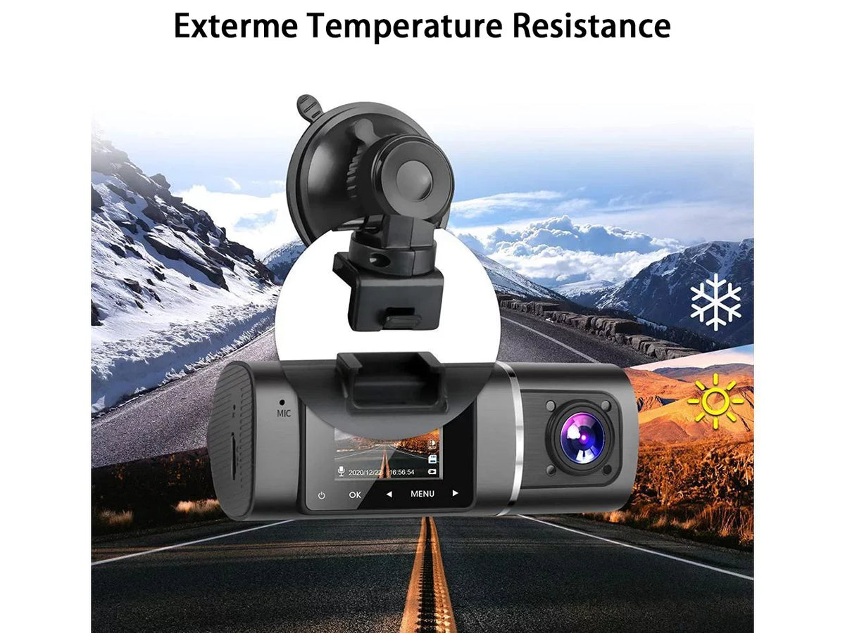 Cam Dual Night G-Sensor Inside Camera Taxi Kit FHD Recording WDR Recorder Driving Car Front Vision with Hardwire Included Cabin Rideshare 1080p+1080p Loop Dash Infrared for