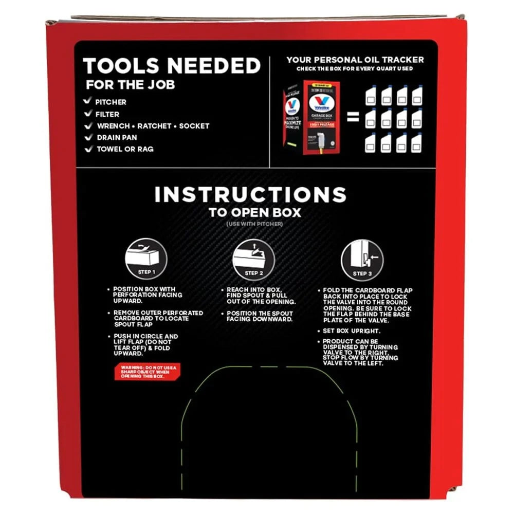 10W-30 MaxLife Valvoline Garage High QT Blend Oil Mileage Motor 12 Box Synthetic