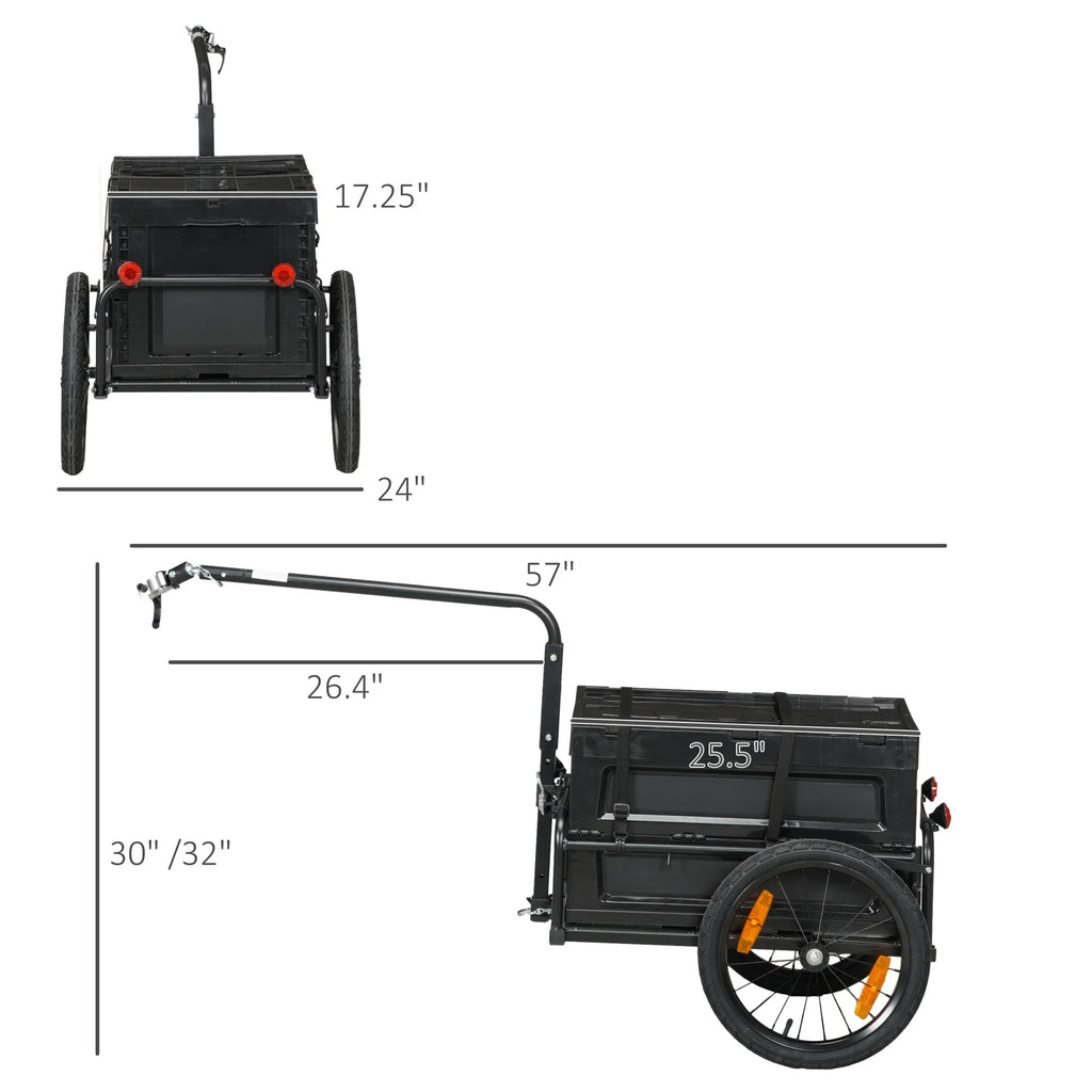 Bottom Aosom Storage Box, Bike Wagon No Removable Trailer with