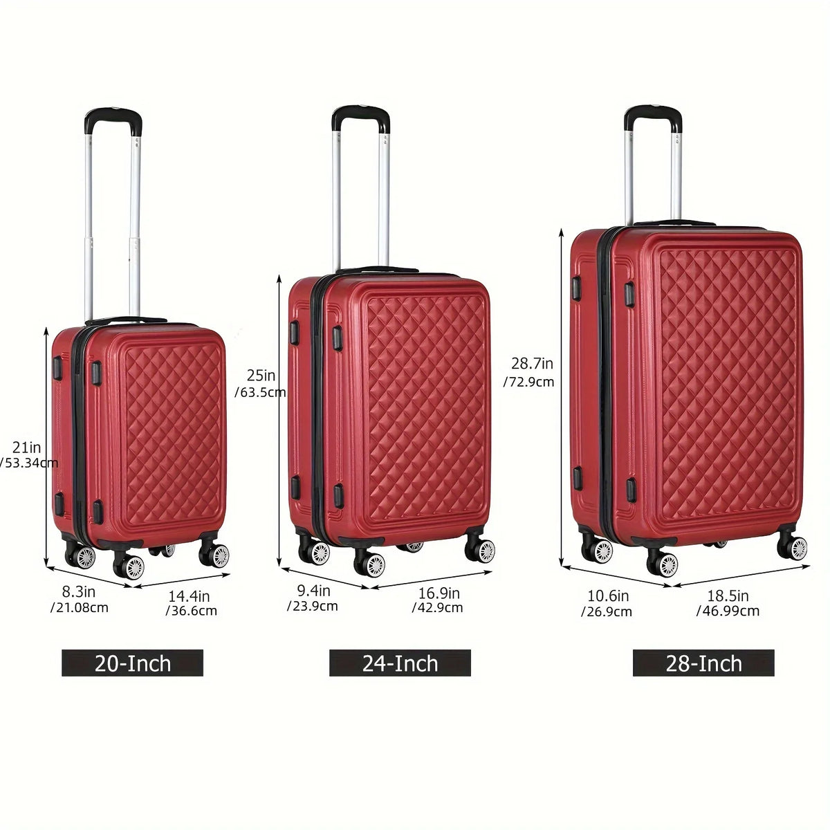 Trip, Travel With Spinner Wheels Cases Shell Hard For Outdoor Luggage Red Minimalist