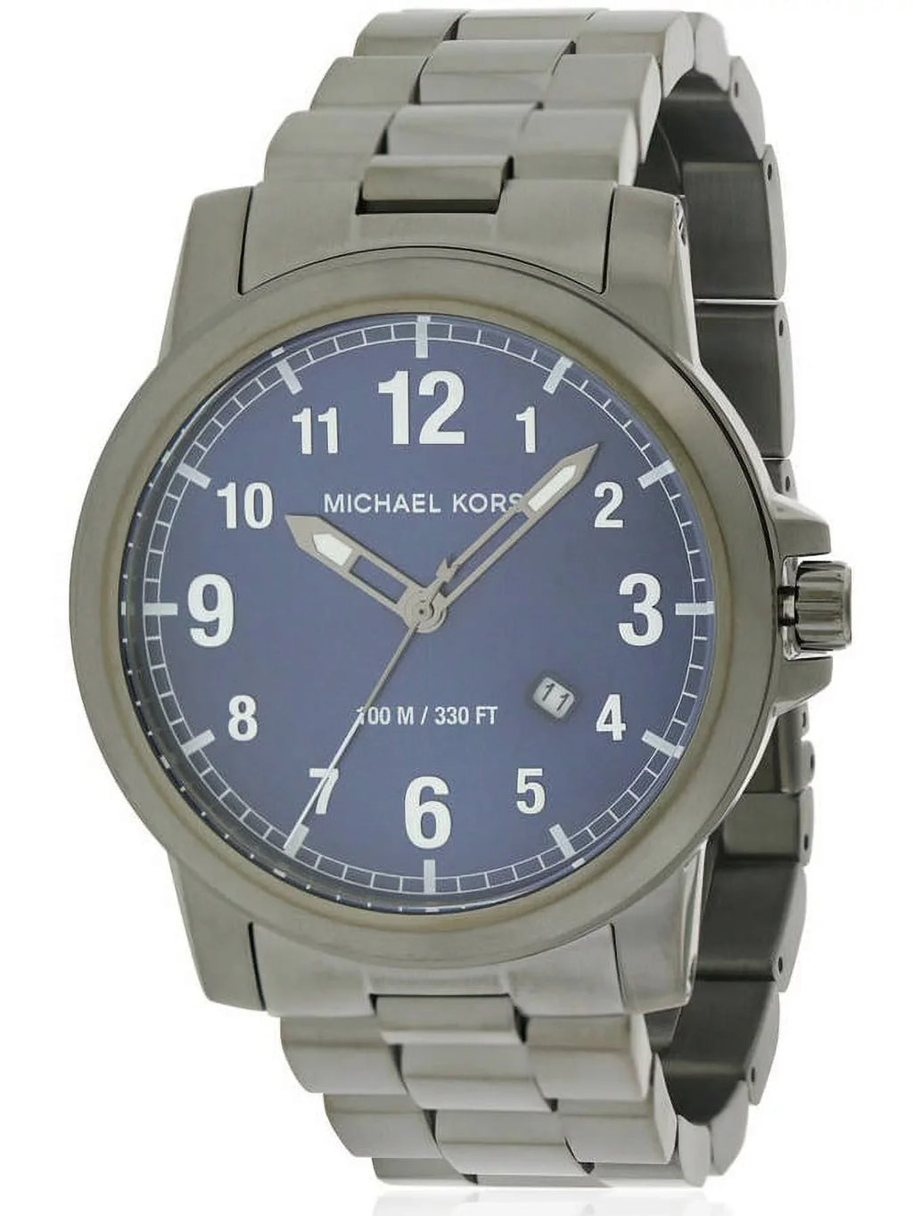 Mens Stainless Paxton Gunmetal Watch Steel MK8499