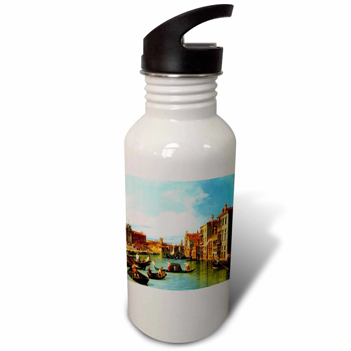 Canal wb-162555-1 boats The Grand - 1730 oz Canaletto and Italian gondola the Venice of Salute Italy Sports the by Church Water Bottle 21