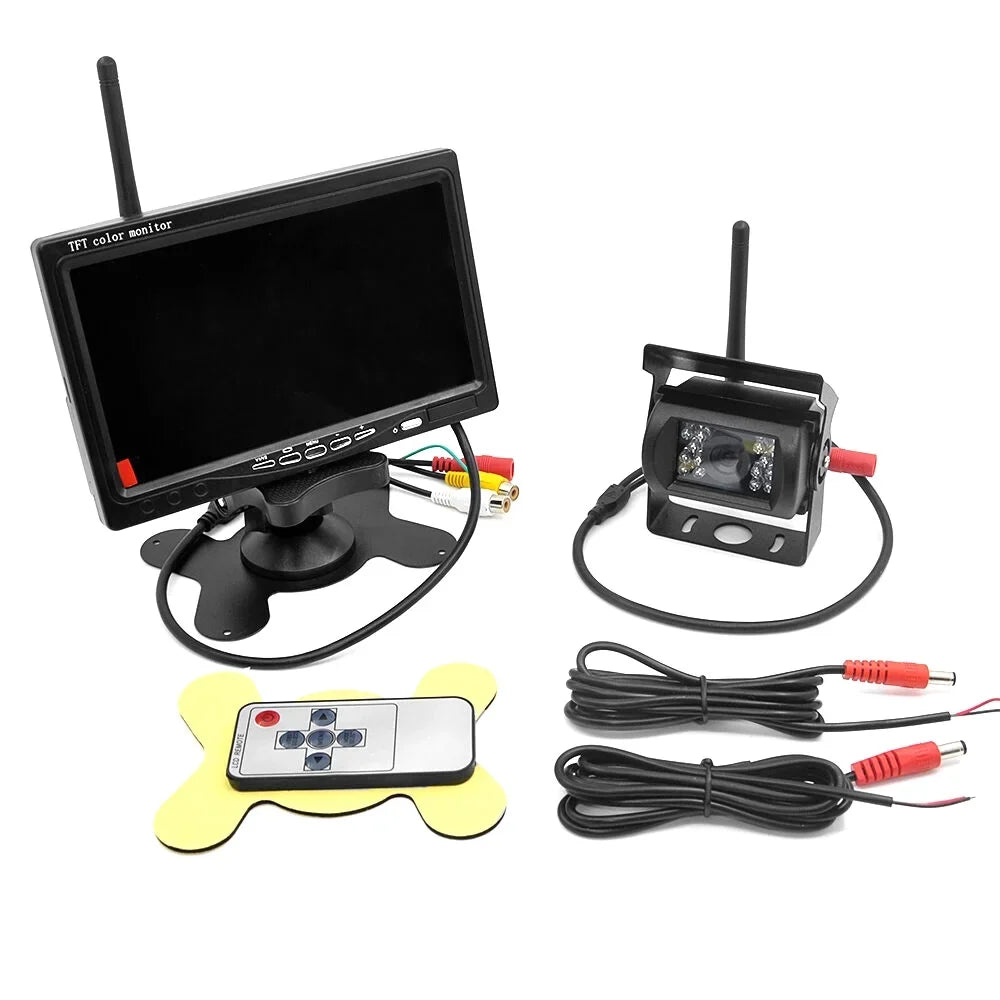 Car Car Monitor Monitor Willstar Function Vision Rear Vehicle Visualizer Assist Monitor Camera Rear Engineering Lcd Front Car Truck 7 Inch Wireless Parking Display Navigation Truck Night