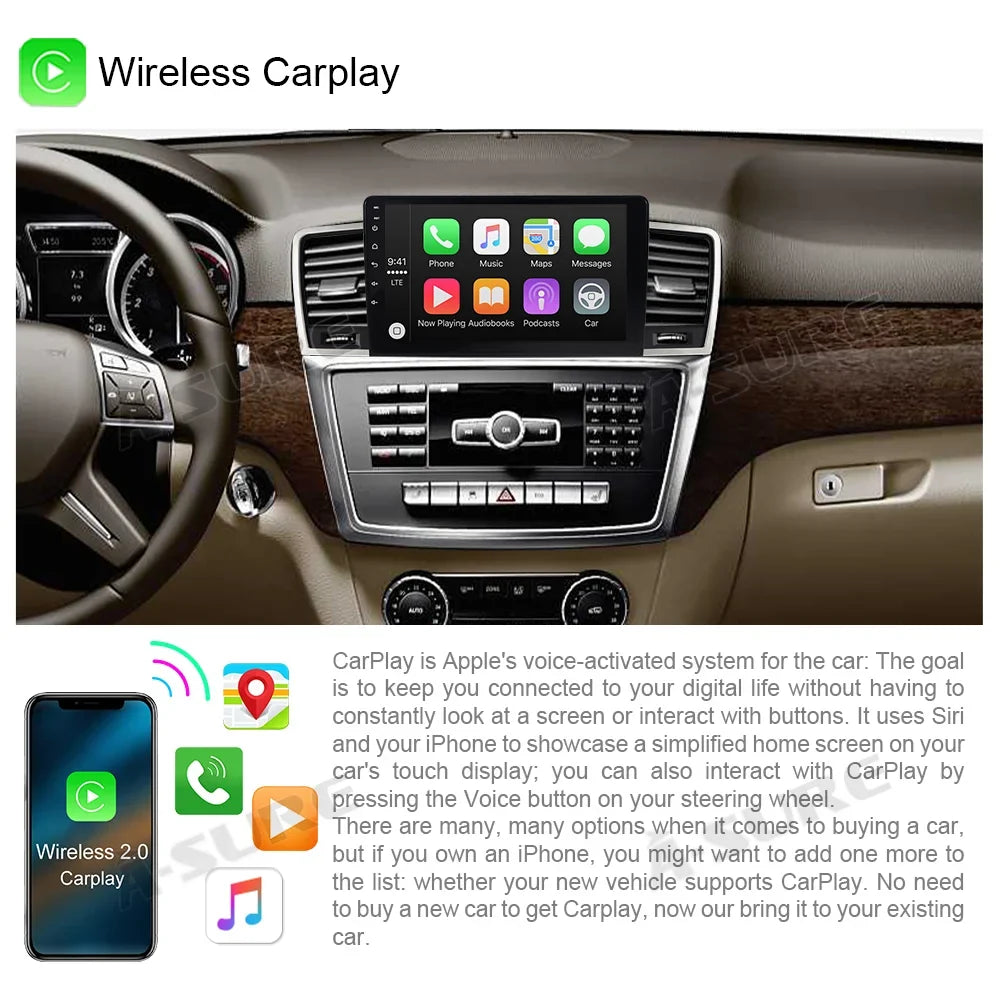Car Radio GPS Android For GLE 2012-2015 Mercedes-Benz Navi GL X166 12 WiFi W166 Stereo ML 2+32GB