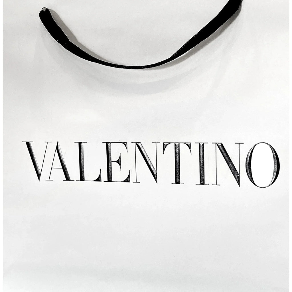 Packaging Bag Gift Designer Shopping Paper Logo White Large Valentino