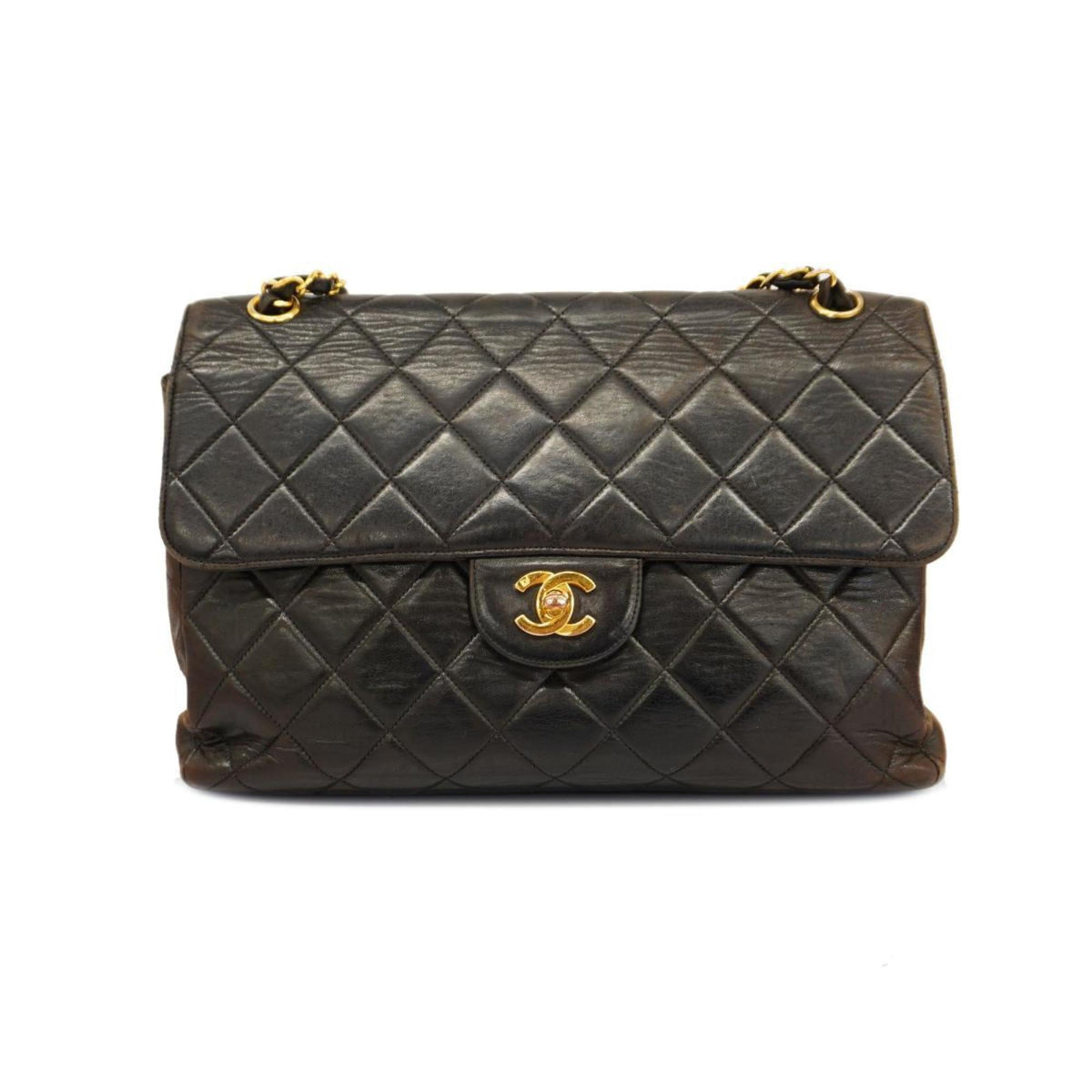 Pre-Owned Double Bag Face Women's Lambskin Chain (Good) Matelasse Shoulder Chanel W