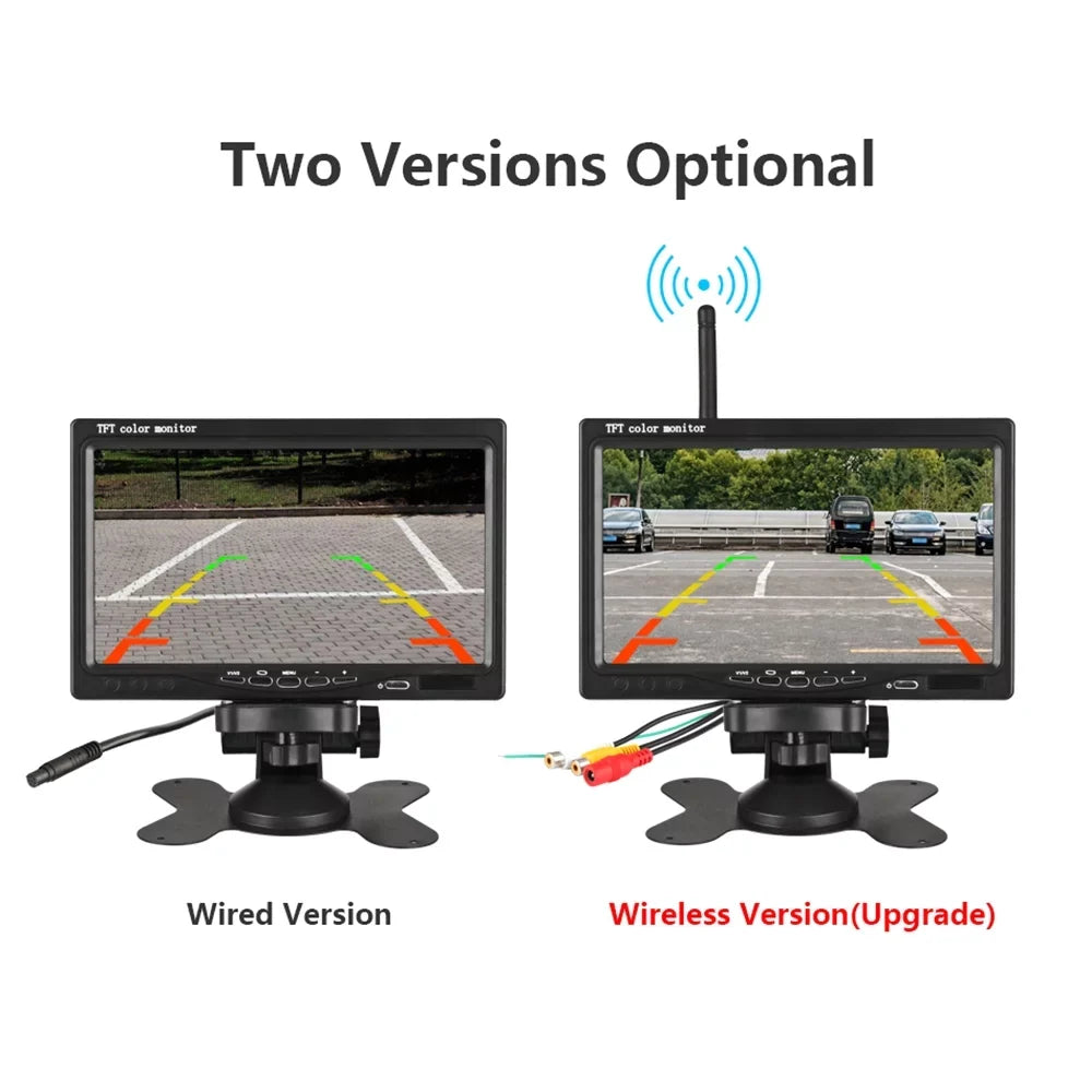 Car Car Monitor Monitor Willstar Function Vision Rear Vehicle Visualizer Assist Monitor Camera Rear Engineering Lcd Front Car Truck 7 Inch Wireless Parking Display Navigation Truck Night