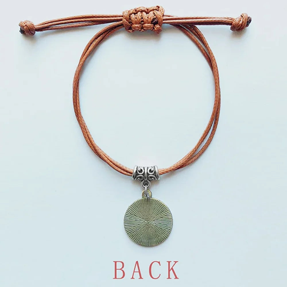 Leather Famous Bracelet Wristband Quote Hide Question Brown Leaders Rope Jewelry To