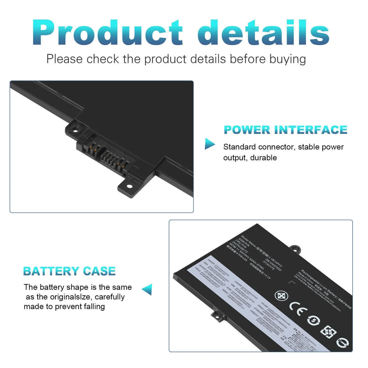 ThinkPad Lenovo For T480S OEM SB10K97620 57Wh Battery 01AV479 01AV478 L17M3P72
