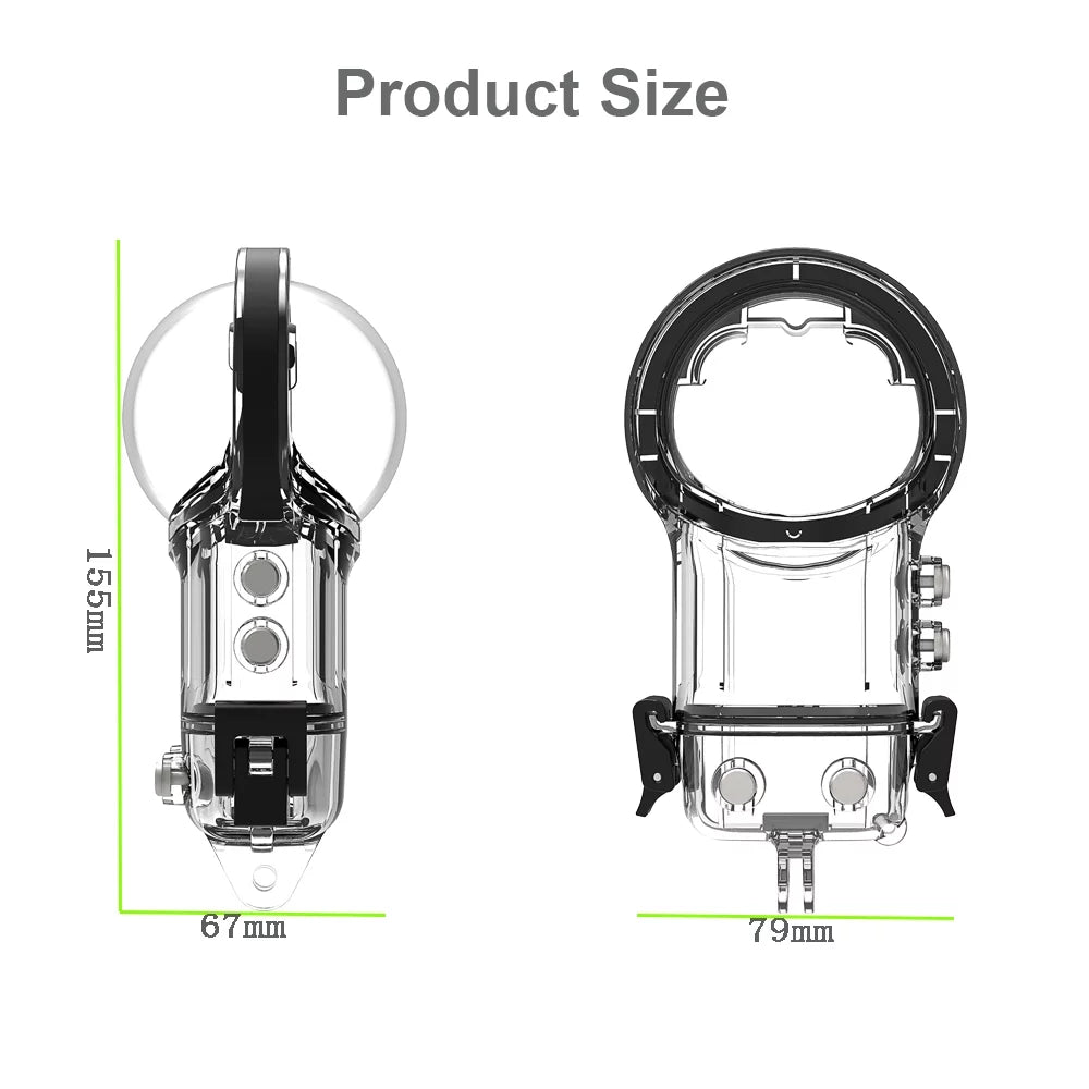 Silicone Diving Dive Cover Protective Case, Housing, Sports Panoramic Radirus Cover, Camera Lens Waterproof 50M, Underwater