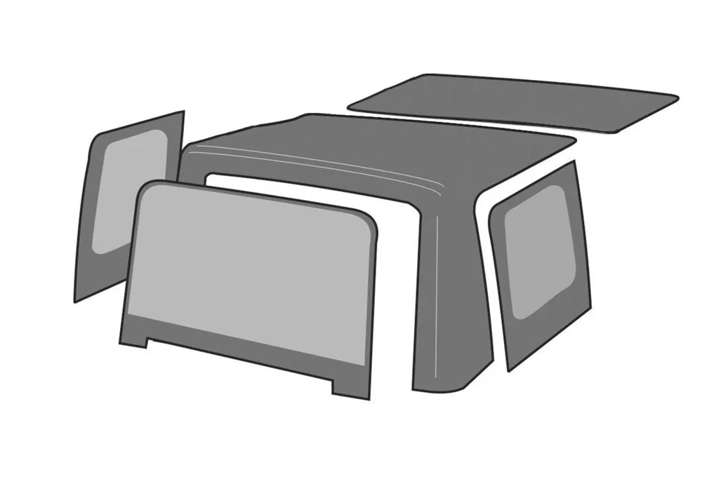 Door YJ 99617 Skins, With Replacement Wrangler by Rampage RealTruck 1987-1995 For Jeep Soft Spice Top Factory