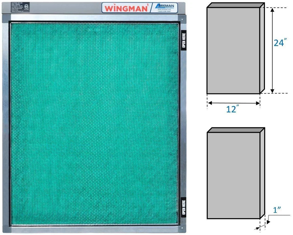 and Replace Electronic Furnace 12x24x1 Current Your AC Air Simply - PLUG IT Homeowner Air Filter Installed- IN! Filter