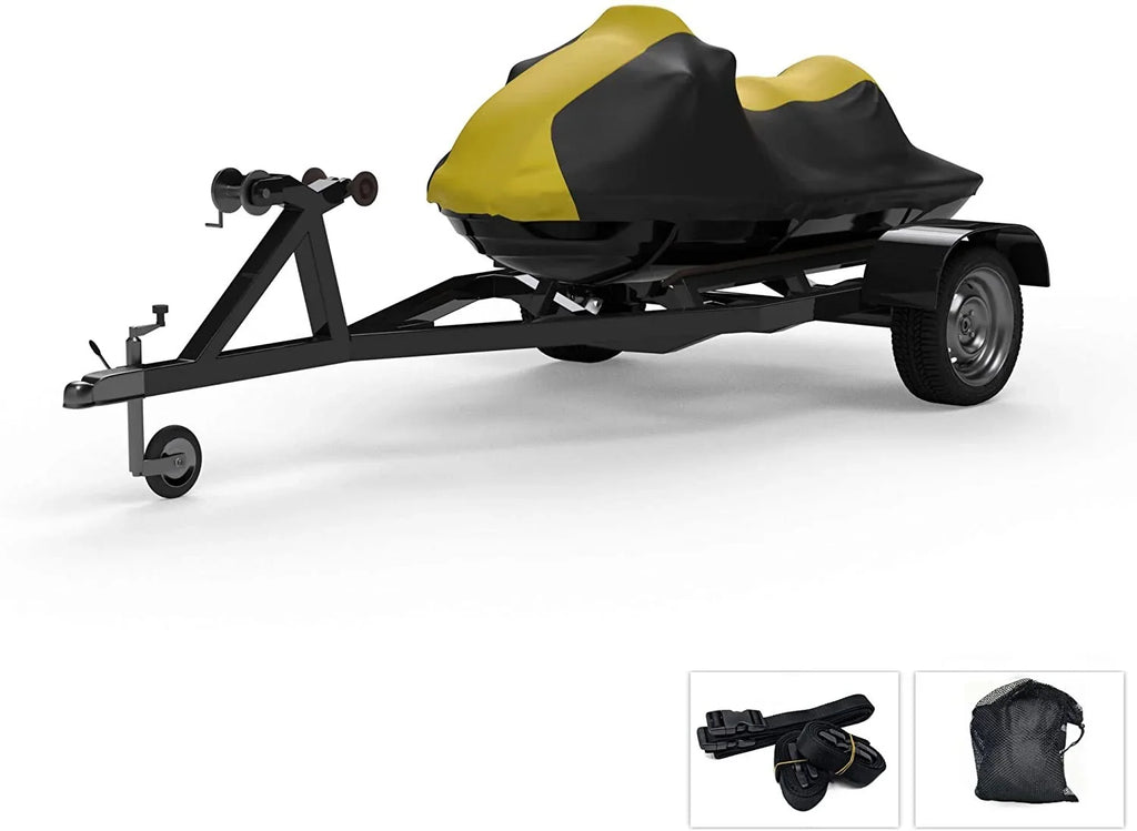 Wave Includes - Ski Jet All Weatherproof - More! for Straps 2015-2019 Trailer Cruiser Runner Covers Protects Rain, Bag Weather Sun, & HO - Storage Trailerable Yellow/ Yamaha from - VX &