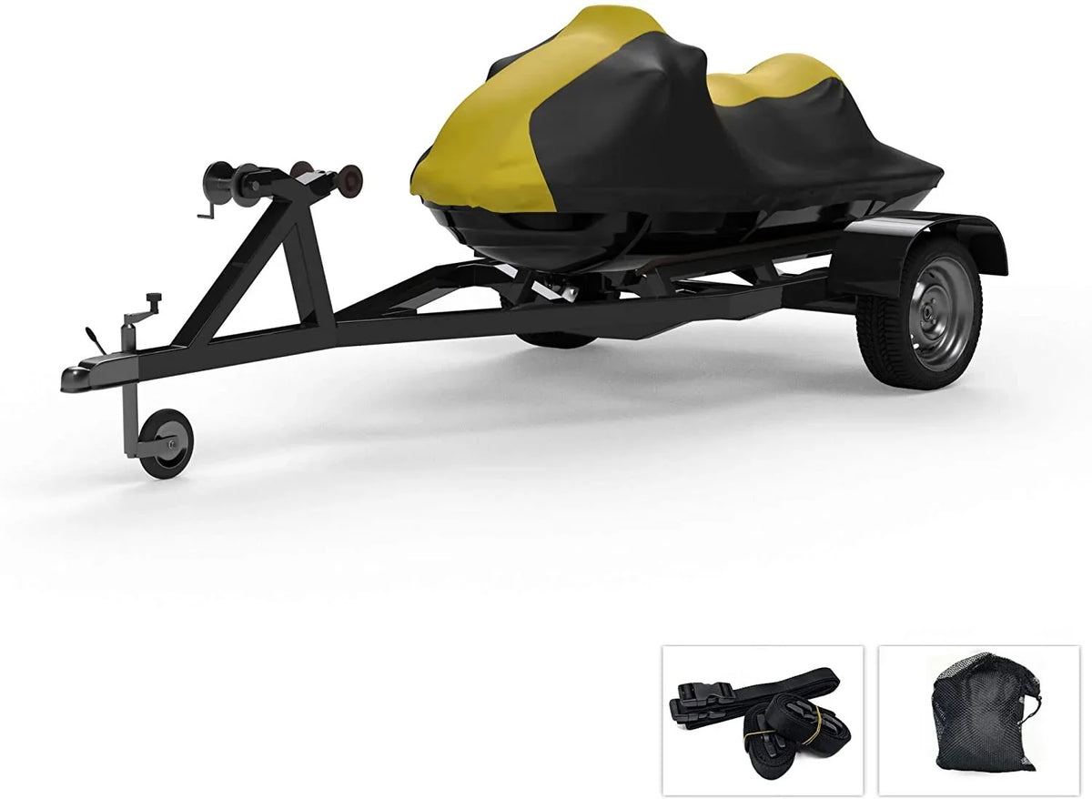 Wave Includes - Ski Jet All Weatherproof - More! for Straps 2015-2019 Trailer Cruiser Runner Covers Protects Rain, Bag Weather Sun, & HO - Storage Trailerable Yellow/ Yamaha from - VX &