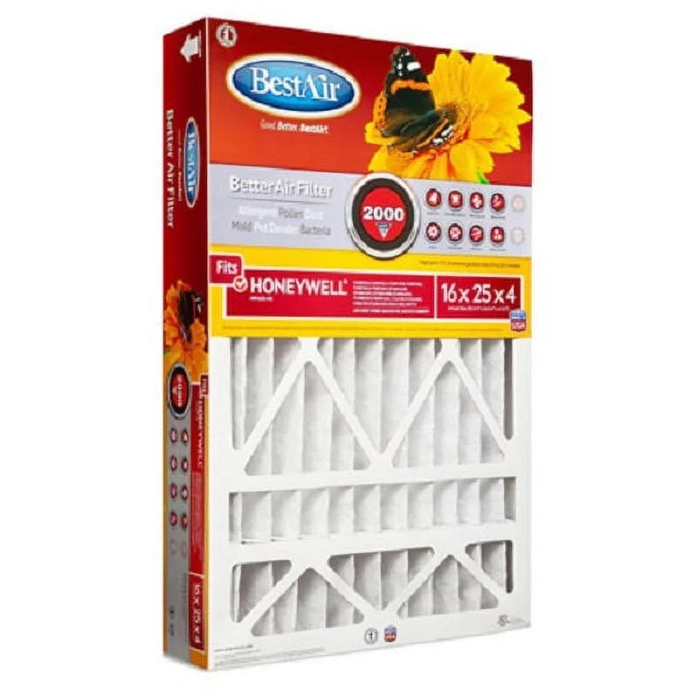 25" x Filter Year - 4" 11 x Pleated of Best MERV Honeywell Air Quantity One HW1625-11R 16" 2