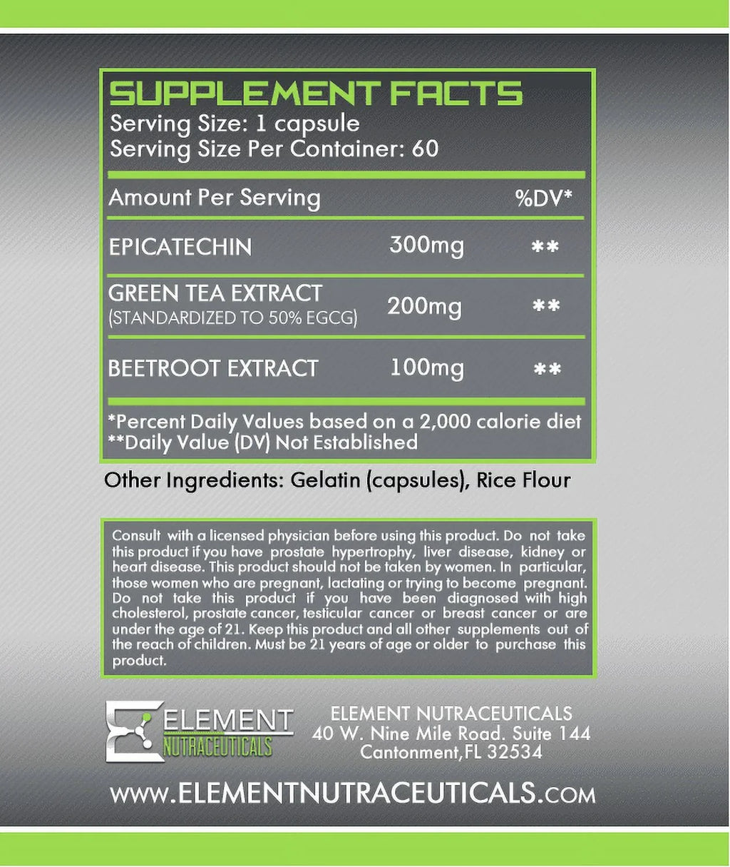 per servings EPICATECHIN Element serving) Nutraceuticals by 300 x mg (60