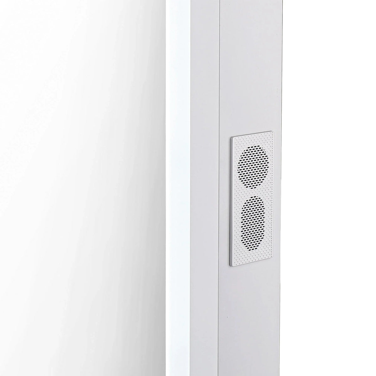 Switch, Impressions Liane Vanity or Pro 3X Makeup Mirror for Mirror Mirror Metal Speakers V. Wall Frame Magnified Desk with and Mount and (White) Lighted with Tabletop Dimmer Outer