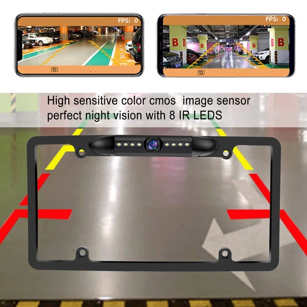 '- Cam Wired Cars Angle for - Waterproof View KingFurt Night American Universal IP68 Backup - Vision Viewing Camera Rear 170°